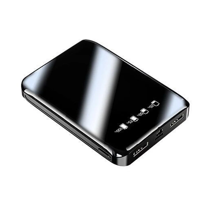 Mi ni power Bank 10000 мАч двойной USB mi power Bank для Xiao mi iPhone 5S 6 7 8 быстрое зарядное устройство двойной Usb порт внешний аккумулятор портативный