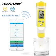 Testeur d'eau numérique 0.01, ph mètre compatible Bluetooth, surveillance en ligne, testeur de température de Ph de haute précision avec mesure de 0 à 14
