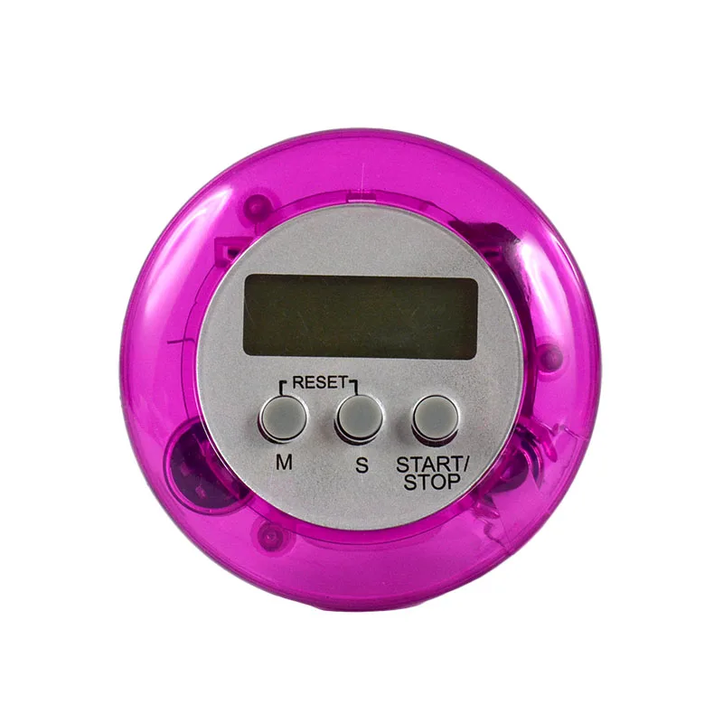 10 шт. ЖК-цифровые спортивные часы с таймером для тренировок с поддержкой гонок, цветной счетчик обратного отсчета, 99 минут, кухонный таймер - Цвет: Фиолетовый