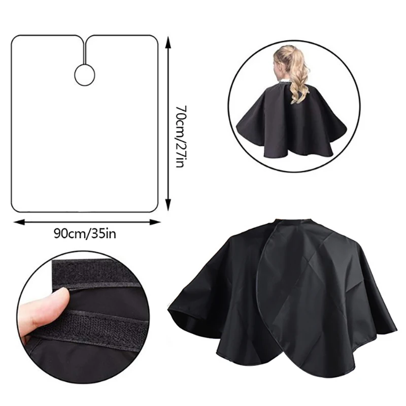 Capa de peluquería profesional, envolturas impermeables para tinte de pelo, almohadillas de hombro de peluquero, delantal para recortes de pelo para salón, 1 ud.