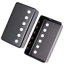 Cubierta de pastilla Humbucker de Metal, 50/52mm, para guitarra eléctrica estilo LP, cubiertas de pastilla plateadas/negras, accesorios para instrumentos