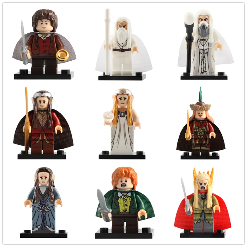 LegoING Властелин колец миниатюрный Elrond Galadriel Playmobil строительные блоки Фигурки