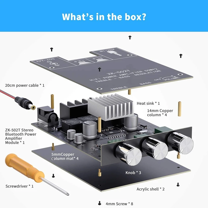 Dual Channel TPA3116 D2 Bluetooth 5 0 Subwoofer Amplifier Board High Power o Stereo Amplifier Board 2X50W Bass AMP