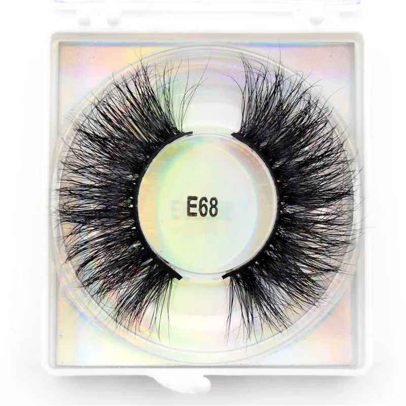 E68 Round Visofree 3D ресницы 25 мм накладные ресницы драматические Объемные Накладные ресницы "крест-накрест" Накладные ресницы бескровные настоящие норковые ресницы макияж - Цвет: E68 Round