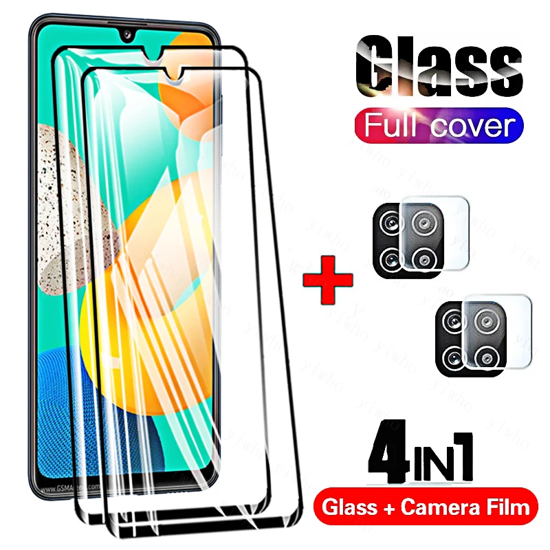 4In1 Vetro Protettivo Per Samsung Galaxy M32 Custodia In Vetro Galaxy M32 M 32 32 M Vetro Temperato Samsun M32 M325F 6.4 ''Cover Per Telefono