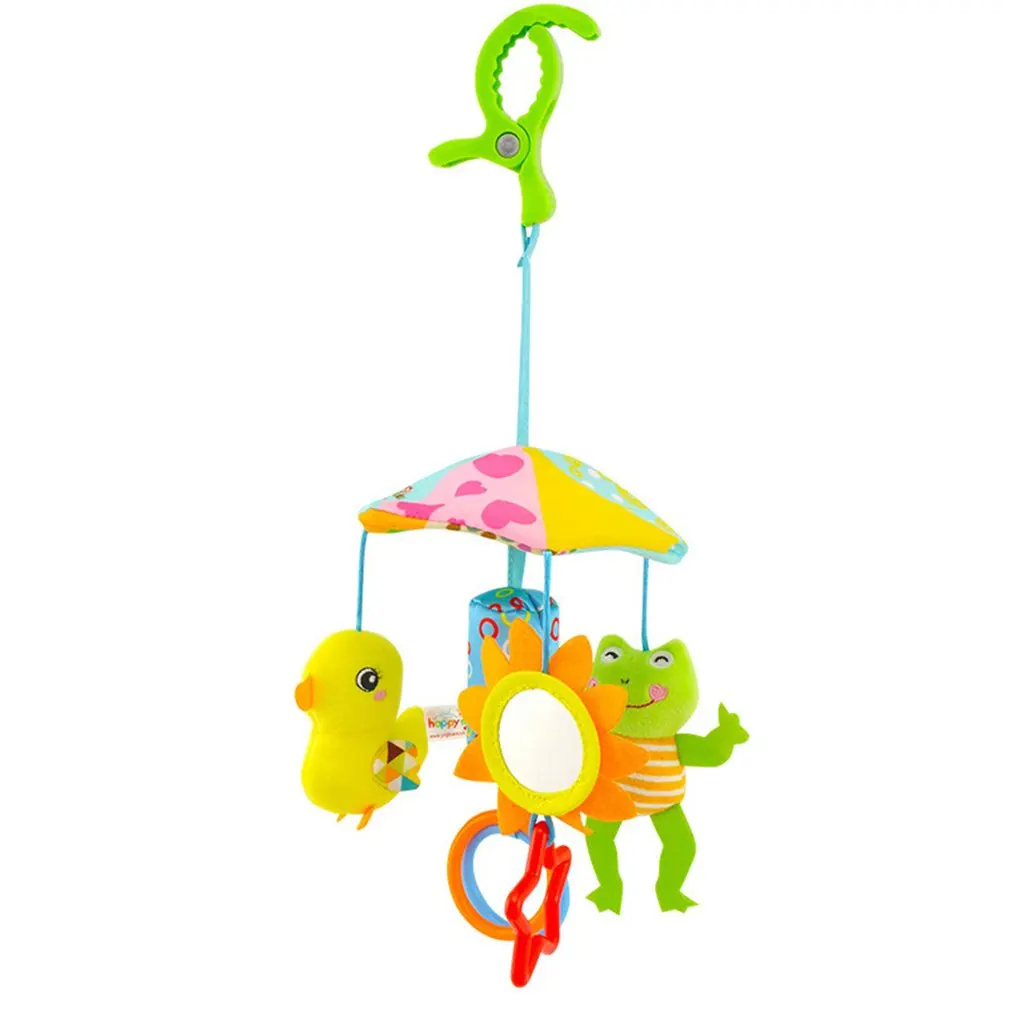 Цвет Забавная детская игрушка для животных Подвеска "тележка" висячий зонтик кровать висит От 0 до 1 года; удобные плюшевые игрушки - Цвет: frog