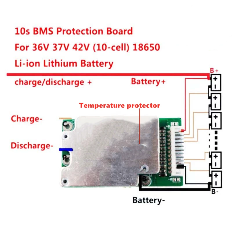 2021 Новый 10S 36V 37V 15A 18650 литий-ионный аккумулятор BMS PCB PCM цепная плата для