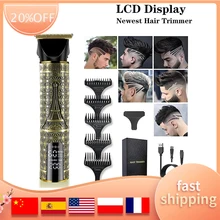 

Hair Clippers For Men Zero Gapped Trimmers Beard Body Hair Electric T Blade Clipper Kit LCD Low Noise Cordless Rechargeable