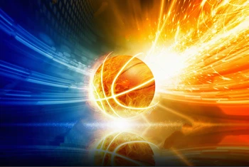 

JMINE Div 5D Fire And Ice Basketball Full Diamond Painting cross stitch kits art High Quality Sports 3D paint by diamonds