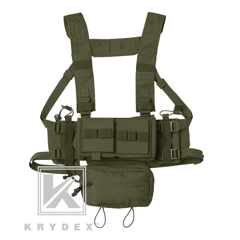 KRYDEX MK3 Tactical Classis Chest Rig For Spiritus Airsoft Hunting Mini Ranger Military Carrier Vest w/ Magazine Pouch RG Color