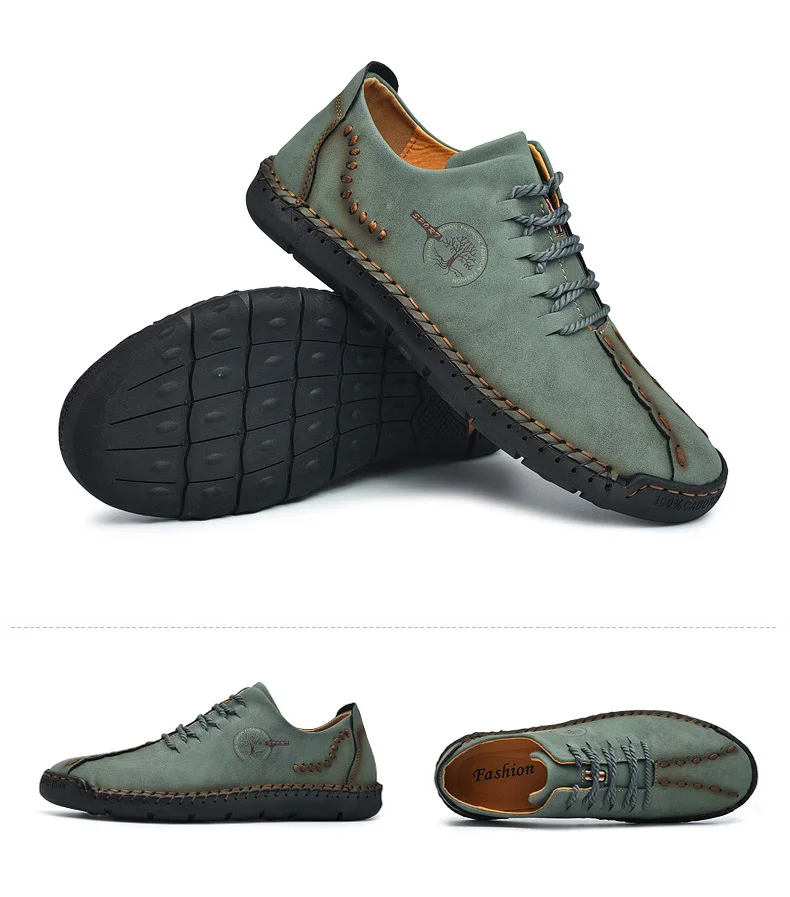 Handmade Men's Soft Casual Shoes Driving Shoes Loafers Moccasins