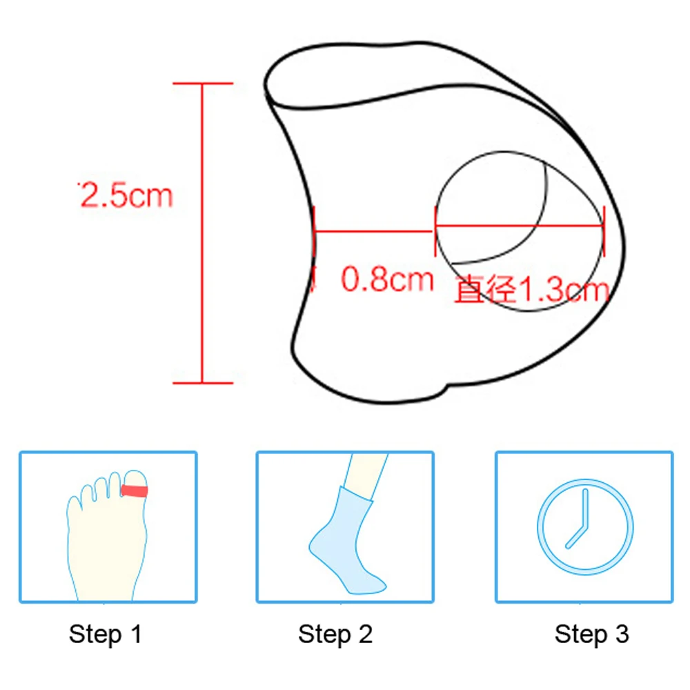 6Pcs Big Toe Separator Bone Corrector Straightener Silicone Gel Foot Fingers Protector Bunion Adjuster Feet Pedicure Tool D2224