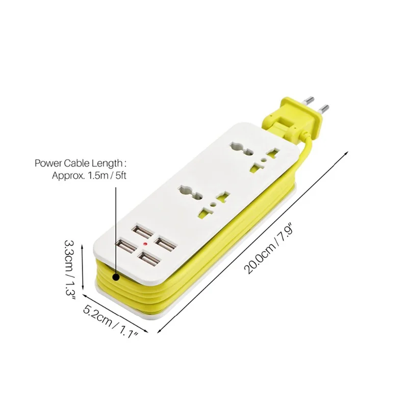 Расширение электрической розетки Портативный зарядки Порты переносной usb