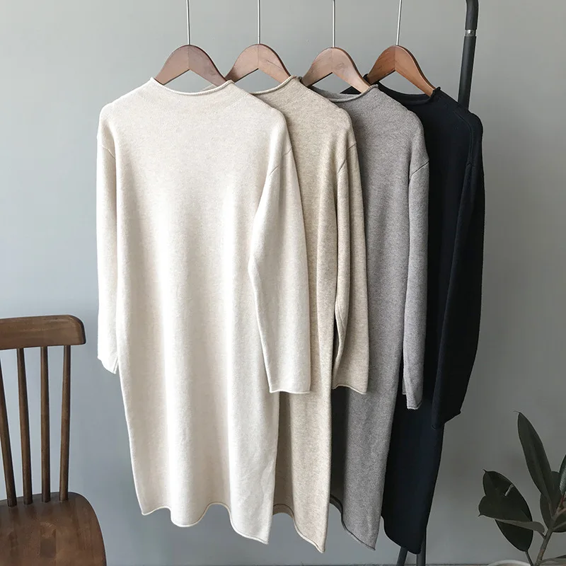 Womens sweaters 2019 winter sweater women new sweater lazy women sweater loose sweaters long knitted sweater casual knit dress