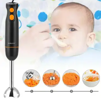 

Electric Stick Hand Held Blender Mixer With Cup Whisk Baby Food Fruit Grinder Juicer Set Kitchen Supplies EU Plug