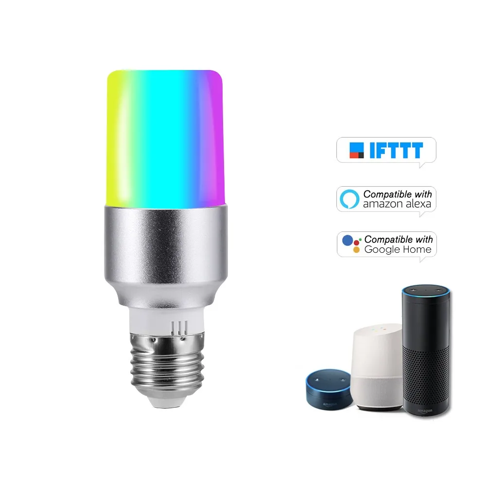 NEWKBO V15 умный wifi светодиодный светильник RGB + W Светодиодный 6 Вт E26 с регулируемой
