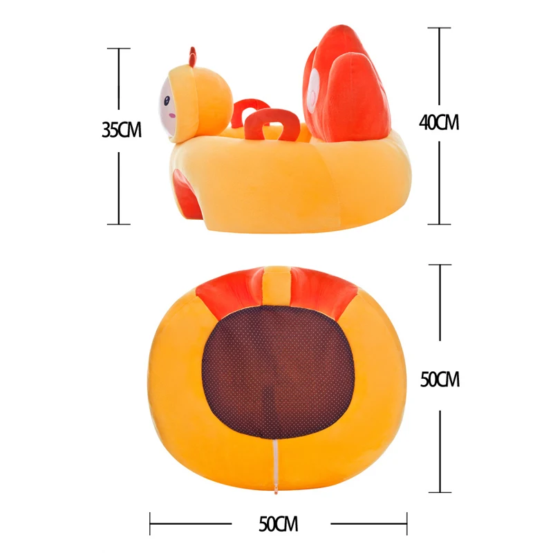 Cute Cartoon Baby Seat Sofa Chair Baby Sitting Cushion Support Children Infant Sit Learning Feeding Chair With PP Cotton