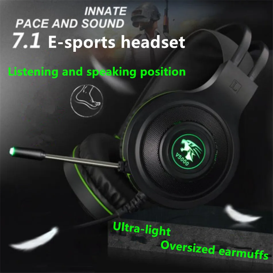Gaming Headphone Earphone 7.1 Channel 3D Stereo Headset Noise Cancelling with Microphone for PS4 / Laptop / PC Tablet Game