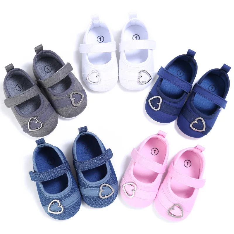 

Babyshoes Spring And Summer-0-1-Year-Old Soft-Sole Baby Girls Princess Shoes Heart Shape Babies' Toddler Shoes