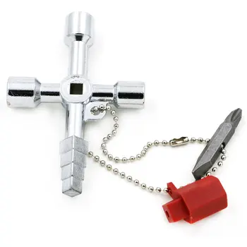 

4 Ways Universal Triangle Wrench Multifunction Key Plumber Key Triangle Wrench For Gas Electric Meter Cabinets Bleed Radiators