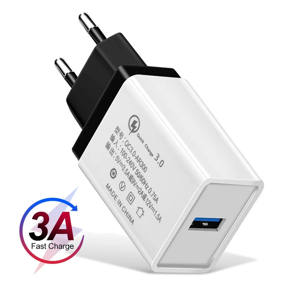 

USB Phone Charger Quick Charge 3.0 2.0 EU/US Plug Travel Wall Fast Charging Adapter For Samsung HTC Tablets Mobile Phone Charger