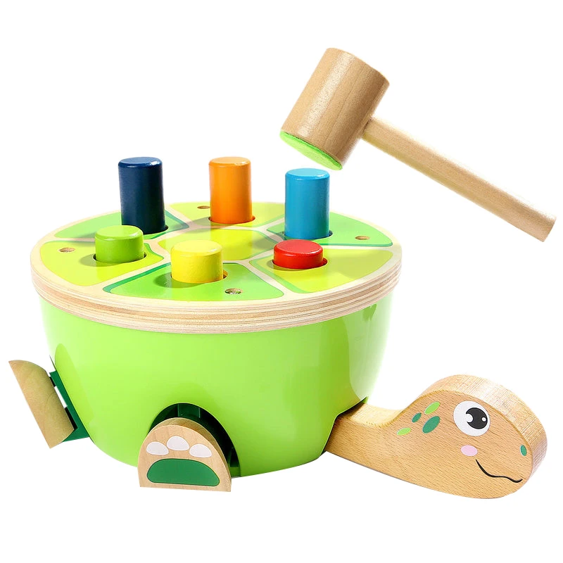 

Wood Toys for Toddlers Learning Fine Motor Skills - Preschool Wooden Toys Hammering & Pounding Toys - Gifts for 2 Year Old Girl