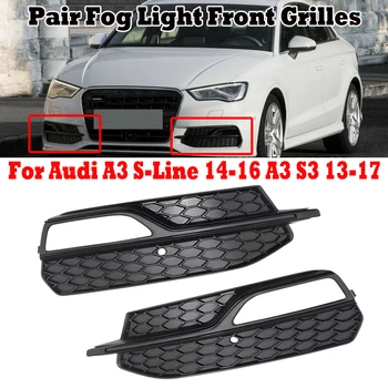 

MagicKit Pair Front Bumper Fog Light Grill Grilles For Audi A3 S-Line 14-16/ A3 S3 13-17