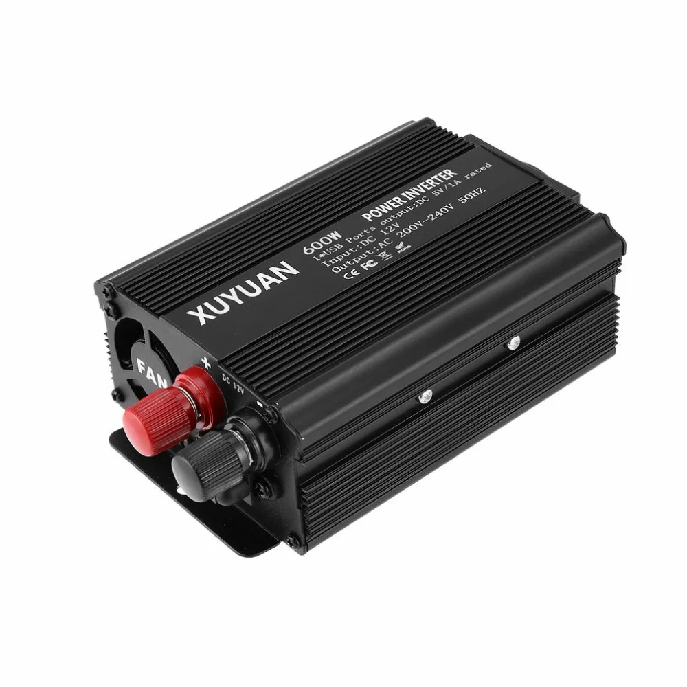 Профессиональный 600 Вт USB Мощность инвертор DC 12V к переменному току 220V с Светодиодный индикатор автомобильный преобразователь для бытовых Приспособления
