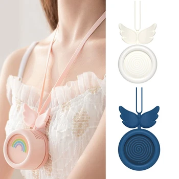 

USB Lanyard Fan Leafless Motor Charging Mini Electric Fan Sling Lazy Fan