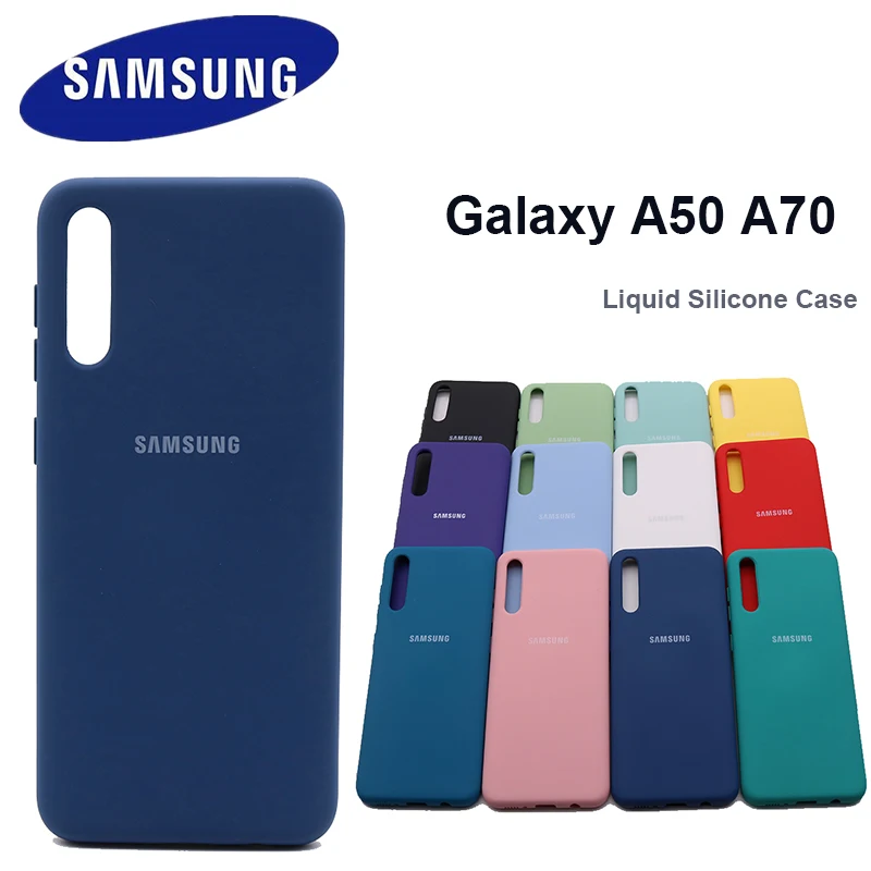 Samsung Galaxy A50 Liquid Silicone Case Soft Silky Shell Cover For a50 a70 2019 A505 A505F SM-A505F 6.4'' | Мобильные
