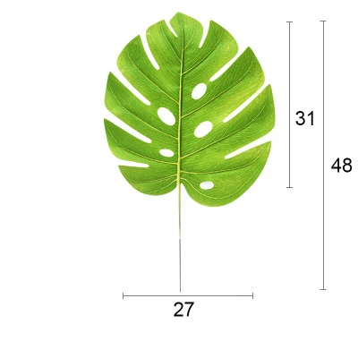 20 шт. поддельные моделирование Искусственные тропические Пальмовые Листья зеленые листья монстеры для рождества дома сада Свадебные украшения - Цвет: 8