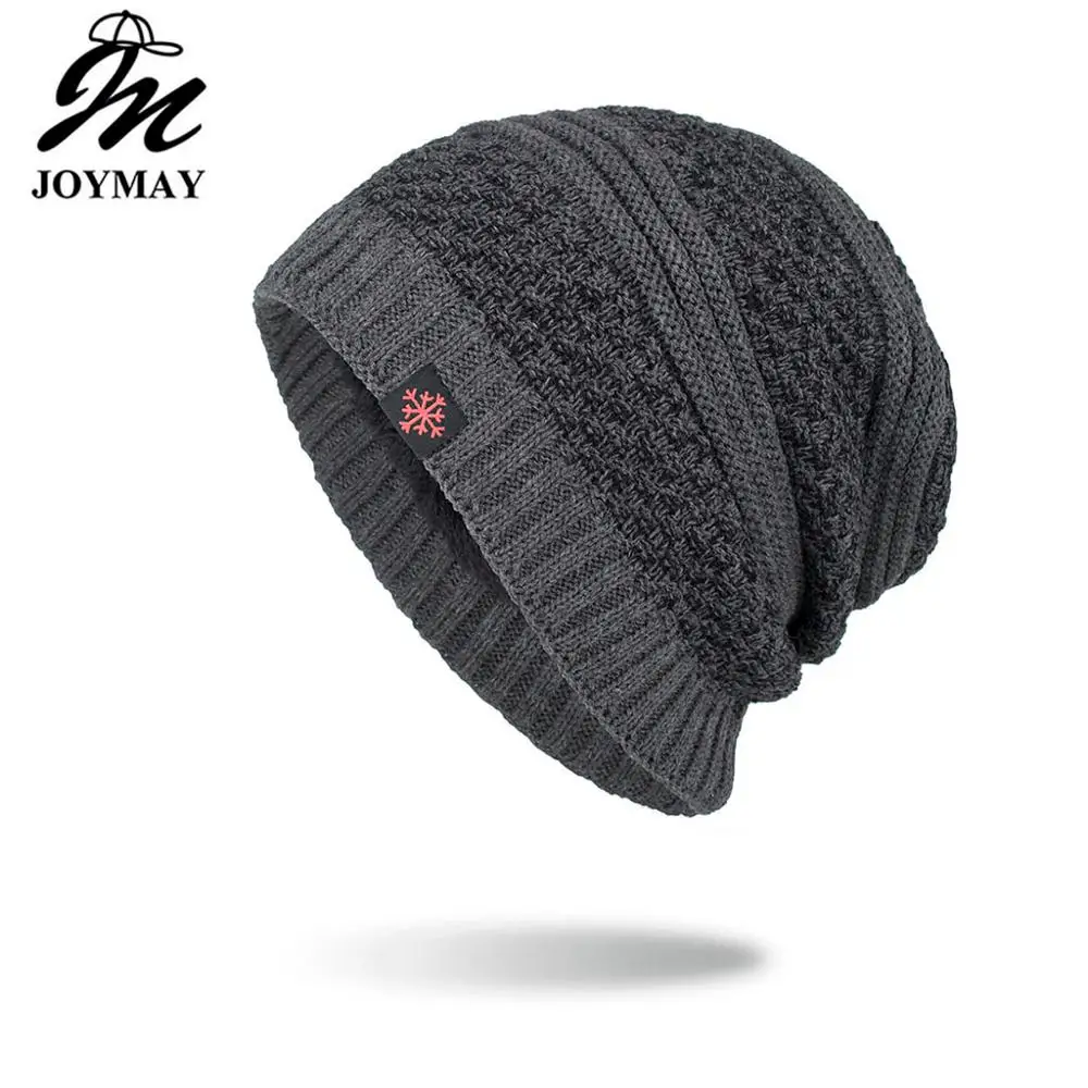 Joymay Новое поступление зимние шапочки шапка унисекс Красная звезда Теплые мягкие Skullies вязаные головные уборы для мужчин и женщин WM117