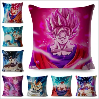 

Japan Anime Cartoon Super Saiyan Dragon Ball Z Cushion Cover for Sofa Home Pillow Case Linen 45*45 Decorative Printed Pillowcase