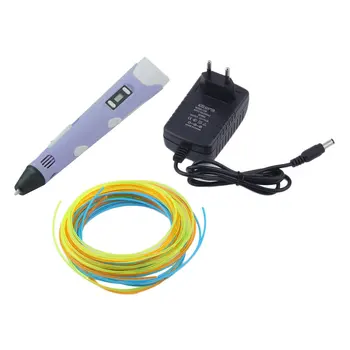 

Magic 3D Printer Pen Set LCD Display 3D Drawing Pen With Powerful Filaments US/EU Plug Birthday Present For Kids