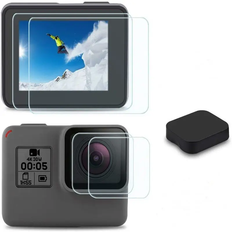 Защитная пленка из закаленного стекла для GoPro Hero 8 7 6 5 Черная защитная крышка