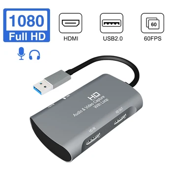 

4K HDMI USB2.0 Compact 1080P 60fps Live Broadcasting Via DSLR Camcorder Audio Video Card Game Streaming Conference Room