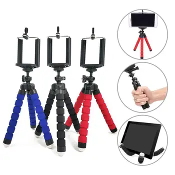 

Mini Tripod Multifunctional Flexible Tripod Portable Sponge Tripod With Phone Clip For Selfie Mobile Phones Lightweight Camera