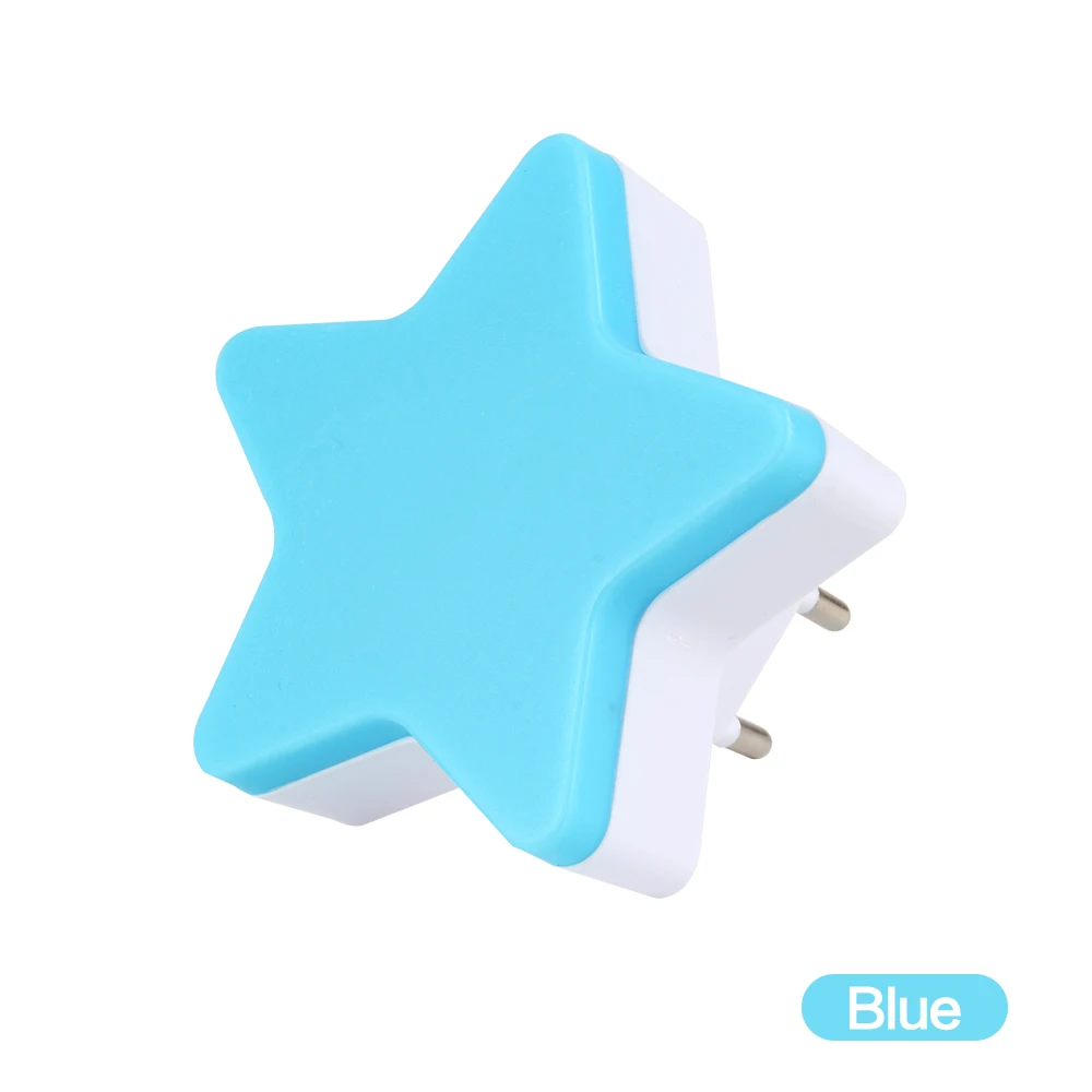 Светильник с датчиком управления, светодиодный мини-ночник для детей, прикроватный светильник для спальни с вилкой EU/US, детский спальный светильник ночник - Испускаемый цвет: blue