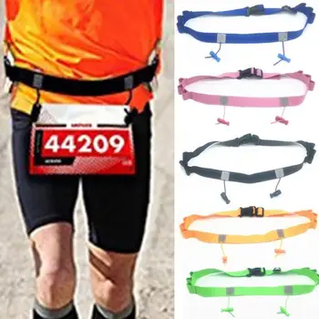 

Running Waist Pack Polyester Outdoor Bib Running Race Unisex Sports Triathlon Number Belt Reflective Motor Cycling Number Belt
