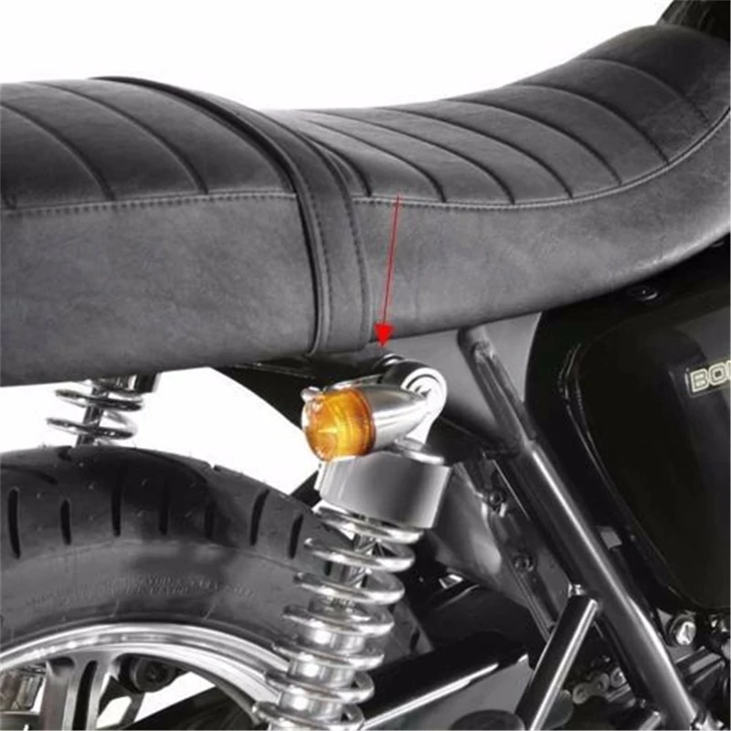2Pcs Motorcycle Turn Signal Light Lamp Holder Universal Shock Mount Brackets Fork Ear Clamps 10mm motorcycle light bracket motorcycle turn signal bracket motorcycle headlight clamp motorcycle headlight mount For Cafe Racer Dirt Pit Bike