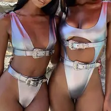 Сексуальный пояс, стринги, бикини,, пуш-ап, купальник для женщин, открытая, боди, Цельный купальник, женский, монокини, кожа, купальные костюмы, Новинка