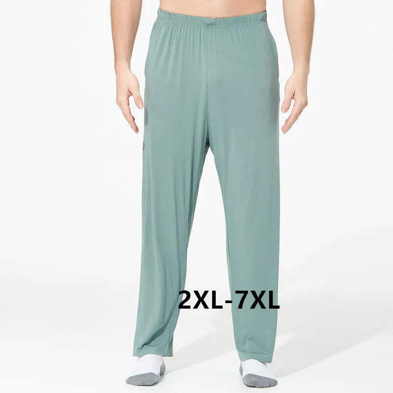 штаны мужские New Autumn Winter Modal Cotton Sleepwear Pajama Pant For Men Loose Plus Size Bottoms Trousers Pijama Homme 2XL-7XL