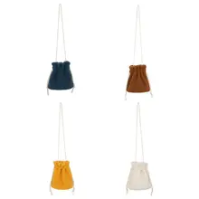 Модная Милая женская маленькая сумка через плечо на шнурке, Женская Повседневная маленькая сумка-мешок для покупок, сумка-портфель, кошелек