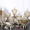 Nordic Storage Crystal Glass Bottle, Creative Candy Jar, Sugar Pot, Desktop Furnishing Article, Multi-use Home Decoration 1