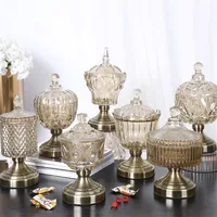 Nordic Storage Crystal Glass Bottle, Creative Candy Jar, Sugar Pot, Desktop Furnishing Article, Multi-use Home Decoration 1