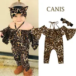 Детский леопардовый комбинезон для маленьких девочек; летний праздничный костюм для подвижных игр; праздничная одежда