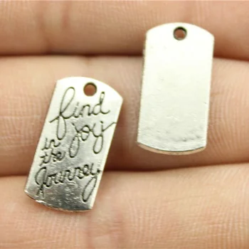

Antique Silver Color 20x10mm Find Joy In The Journey Pendants Jewelry Making 100 Pieces