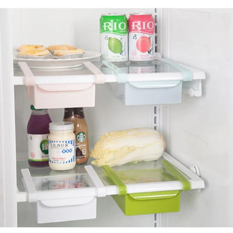 

Refrigerator Storage Box Food Container Fresh Spacer Layer Storage Rack Pull-out Drawer Sort Organizer Kitchen Accessories