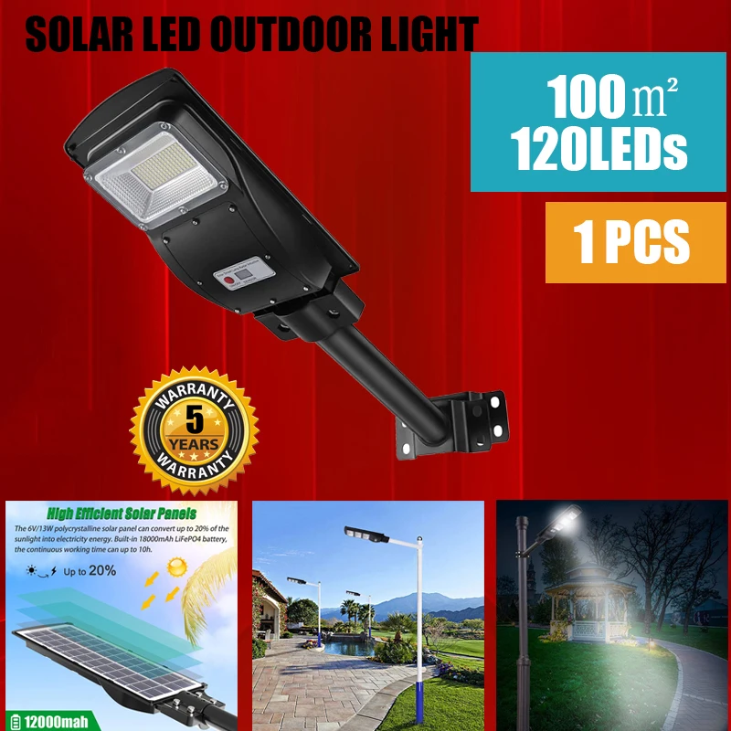 Solar Street outdoor Light  lamp Panel  With Remote Control And Human Body Induction Light Control Suitable For Garden Payground solar powered fairy lights Solar Lamps