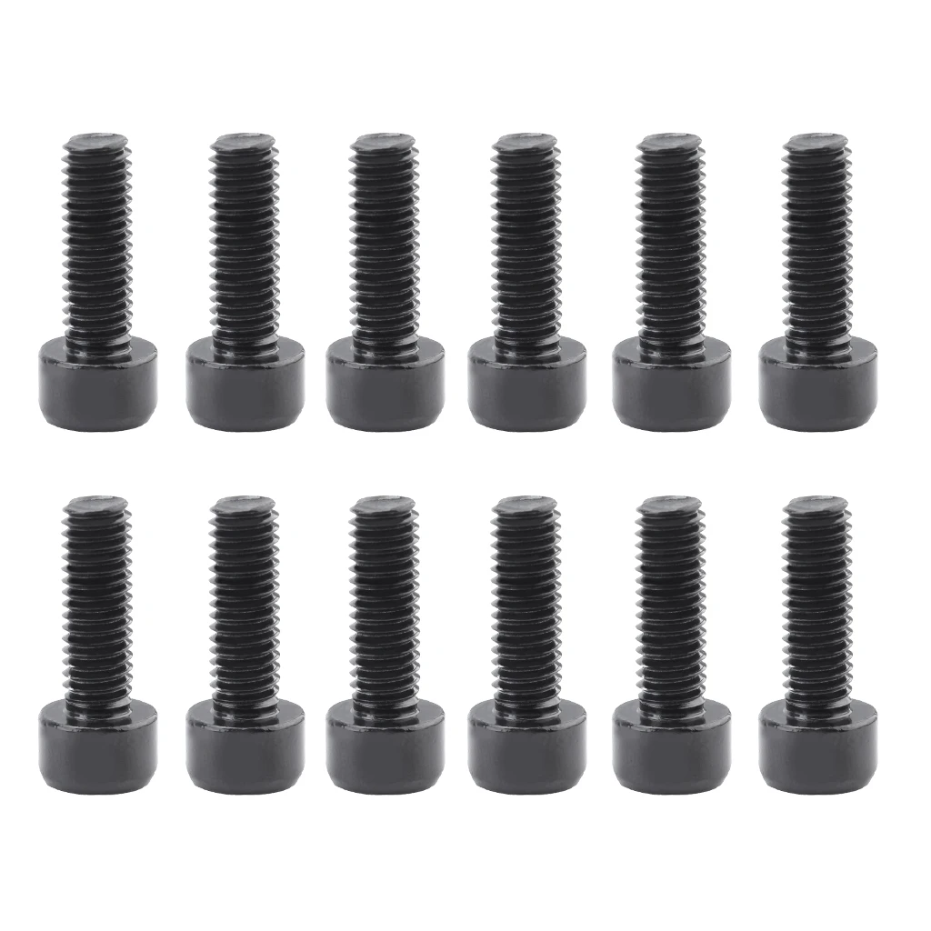 12Pcs Bicycle Water Bottle Cage Bolts M5 Aluminium Alloy Hex Tapping Screws